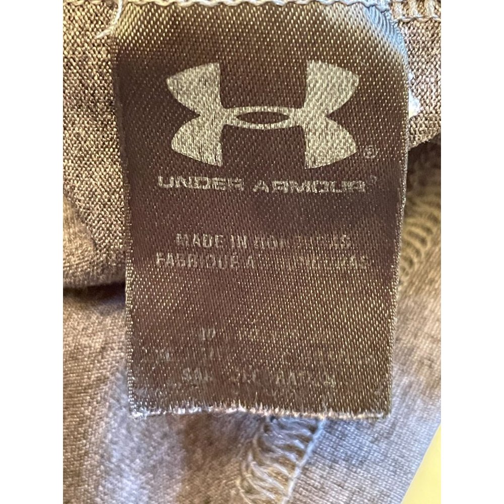 Under Armour HeatGear Gray T Shirt Youth Boys Large Loose Crew Black Logo - Picture 6 of 6